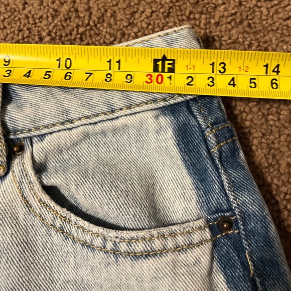 PacSun Mom Jeans Women's Size 24 Light Wash Blue‎ Denim Stripe Side Detail - Picture 11 of 11